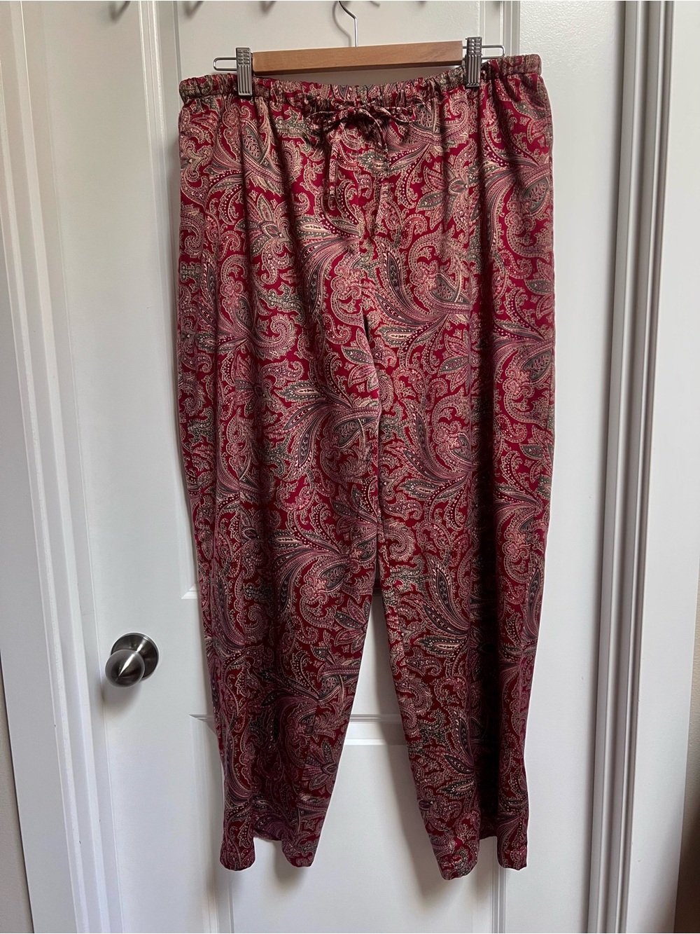 Ralph Lauren Paisley Pajama Set Burgundy Rust Old Money Quiet Luxury High End - Picture 5 of 10